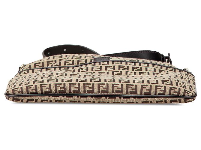 Fendi Beige Zucchino Canvas Crossbody - vista 3