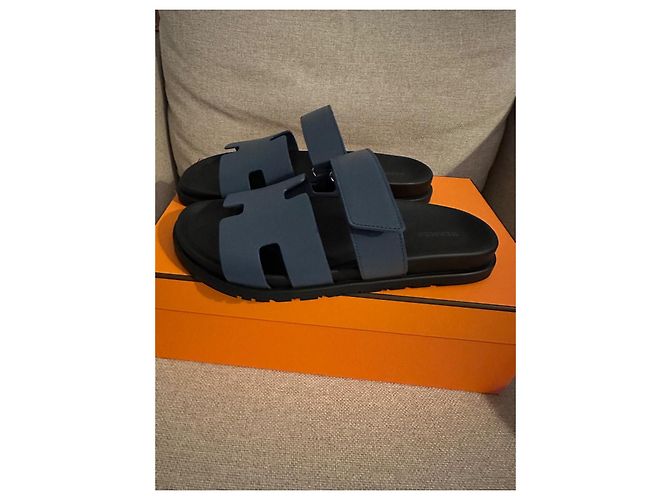 Hermès Sandali ciprioti Blu scuro - vista 4