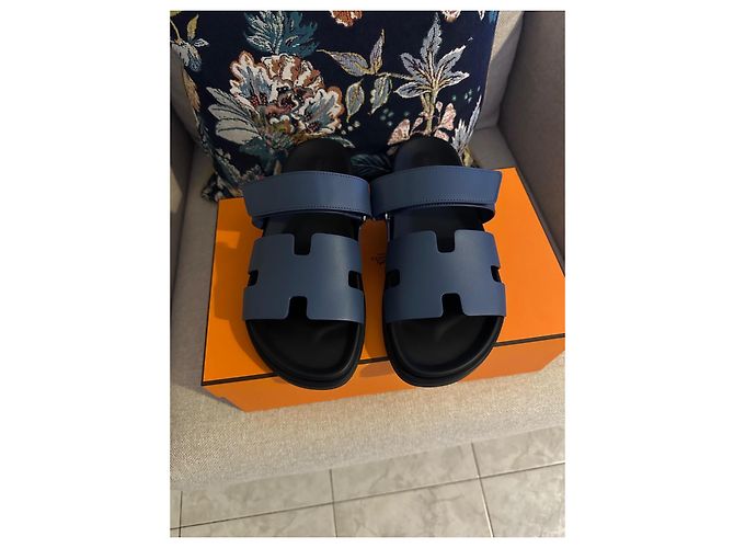 Hermès Sandali ciprioti Blu scuro - vista 5