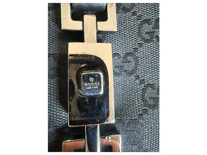 Borsa Gucci Jackie monogramma nera in pelle e tela Nero - vista 5