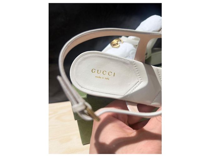 Gucci Sandálias gladiadoras de couro Marmont - vista 4
