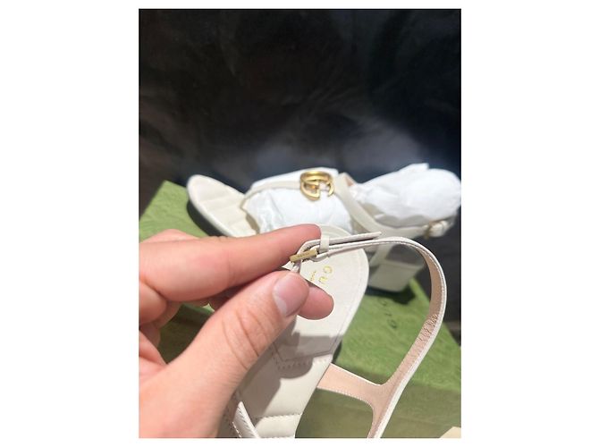 Gucci Sandálias gladiadoras de couro Marmont - vista 5