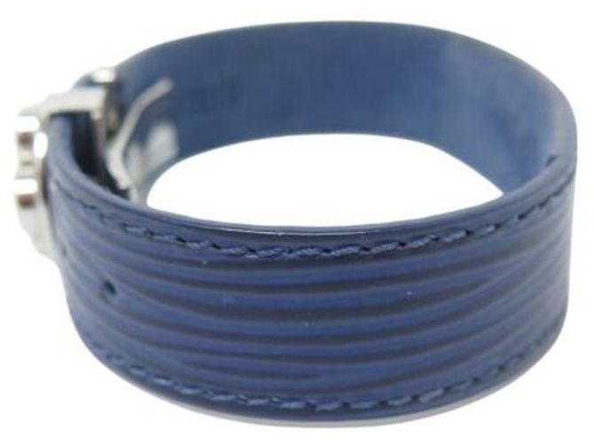 BRACCIALE LOUIS VUITTON WISH FLEUR MONOGRAM IN PELLE EPI BLU 18 CM - vista 2