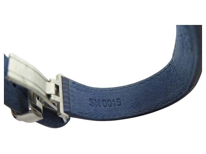 BRACCIALE LOUIS VUITTON WISH FLEUR MONOGRAM IN PELLE EPI BLU 18 CM - vista 5