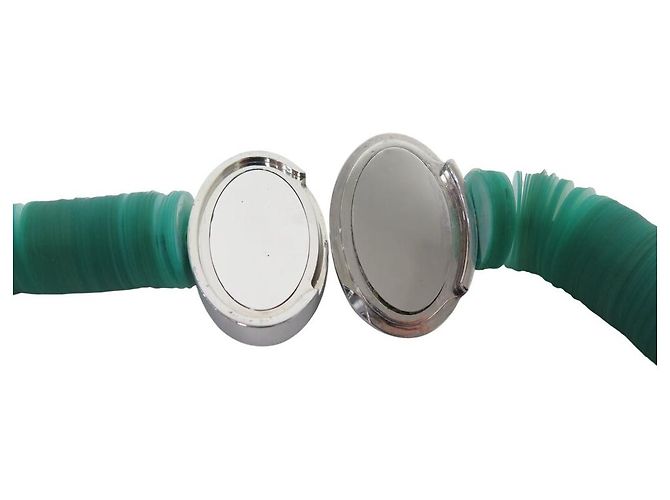 COLLANA VINTAGE CHRISTIAN DIOR CHOKER CON GRANDI PERLE TRASPARENTI Verde - vista 4