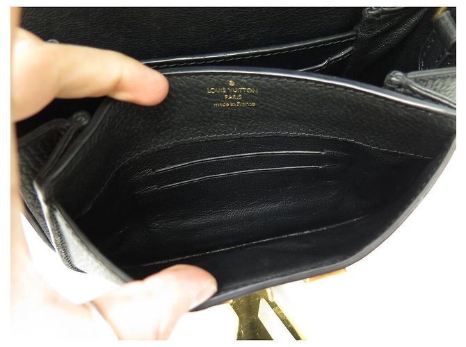 BORSA LOUIS VUITTON NEO VIVIENNE M54057 IN PELLE GRAIN NERA CON TRACOLLA Nero - vista 11