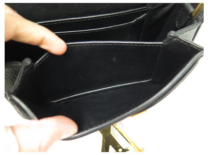 BORSA LOUIS VUITTON NEO VIVIENNE M54057 IN PELLE GRAIN NERA CON TRACOLLA Nero - vista 12