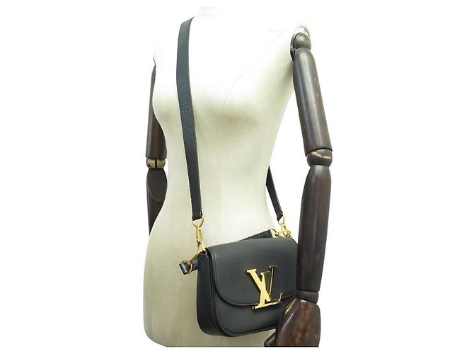 BORSA LOUIS VUITTON NEO VIVIENNE M54057 IN PELLE GRAIN NERA CON TRACOLLA Nero - vista 8