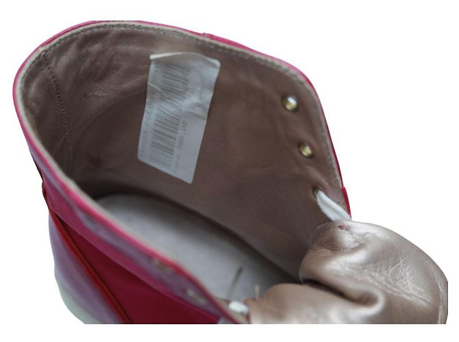 Sneakers alte Medusa Versace in satin e pelle fucsia 41 - vista 10