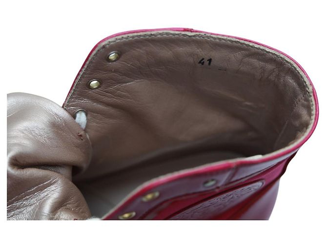 Sneakers alte Medusa Versace in satin e pelle fucsia 41 - vista 12