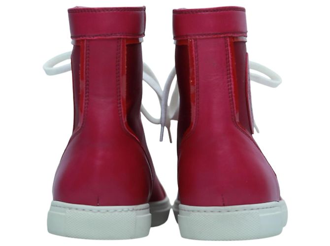 Sneakers alte Medusa Versace in satin e pelle fucsia 41 - vista 4