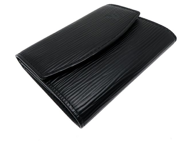 Portamonete Semplice da Uomo Louis Vuitton Nero - vista 3