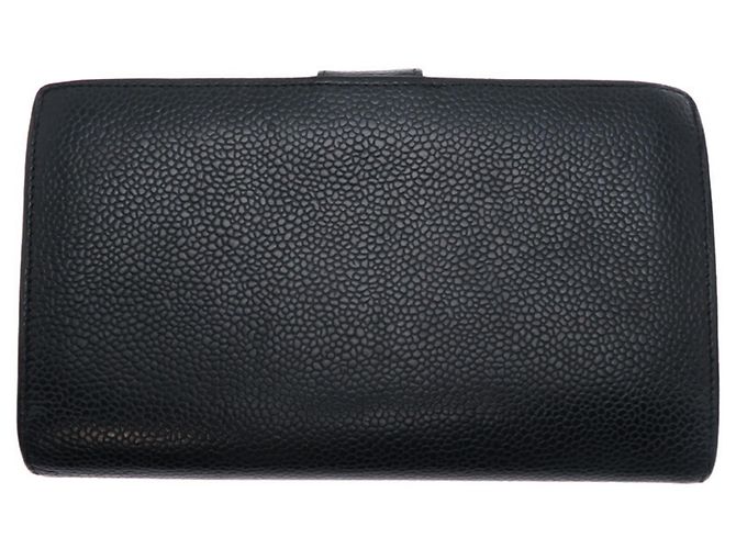 Cartera Larga Chanel en Piel de Ternera Granulada Negra Negro - vista 2