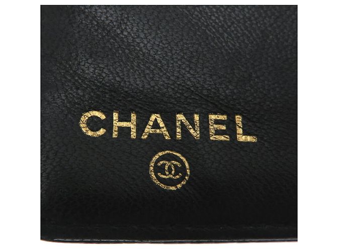 Cartera Larga Chanel en Piel de Ternera Granulada Negra Negro - vista 7
