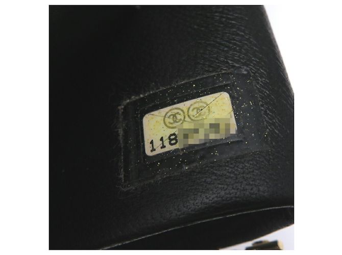 Cartera Larga Chanel en Piel de Ternera Granulada Negra Negro - vista 9
