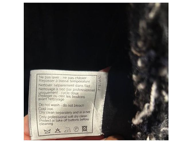 Chanel Blazer Grau und Schwarz Kaschmir - Ansicht 6