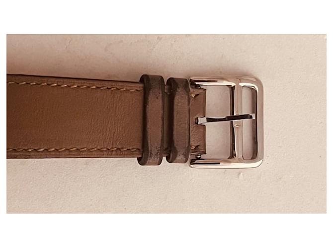 Relógio Hermès Clipper Automático Aço Eggshell Fora de branco - vista 9