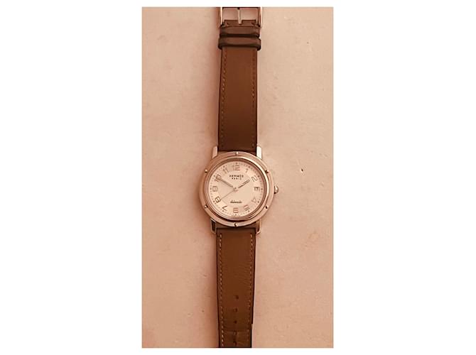 Relógio Hermès Clipper Automático Aço Eggshell Fora de branco - vista 13