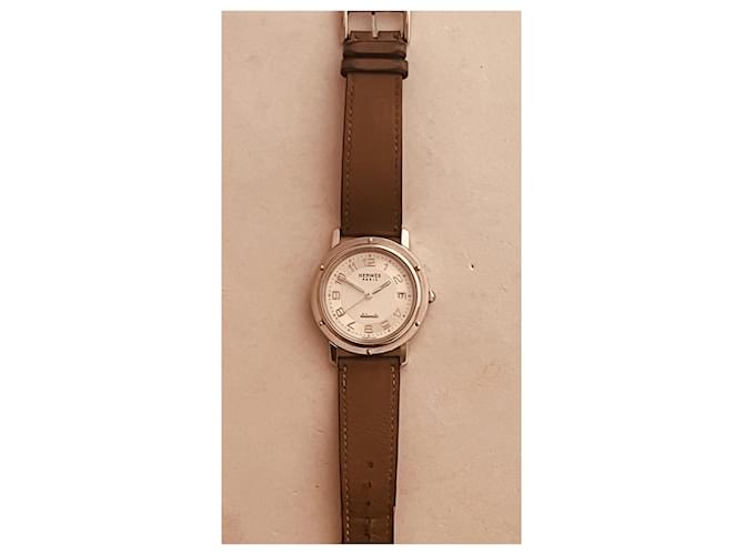 Relógio Hermès Clipper Automático Aço Eggshell Fora de branco - vista 6