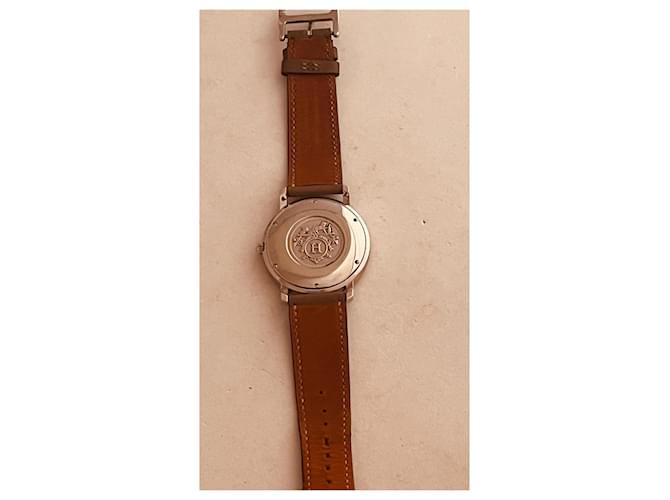 Relógio Hermès Clipper Automático Aço Eggshell Fora de branco - vista 7