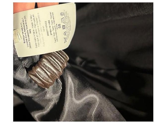 Bottega Veneta Oversized Blazer Schwarz Wolle mit Ledergürtel - Ansicht 4