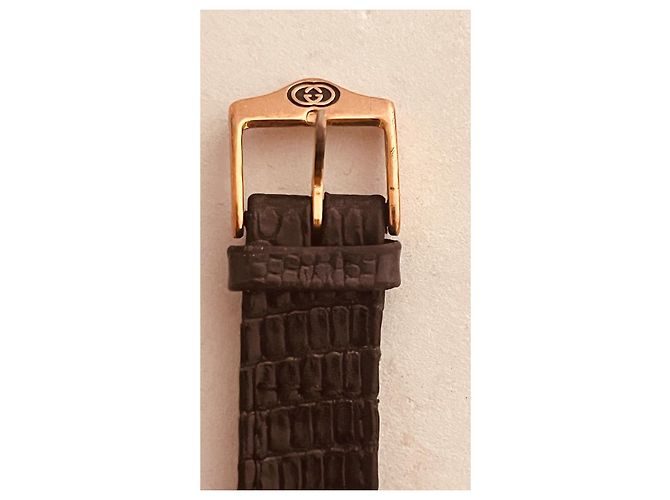 Orologio Gucci 3000 Placcato Oro Quadrante Nero 29mm - vista 7