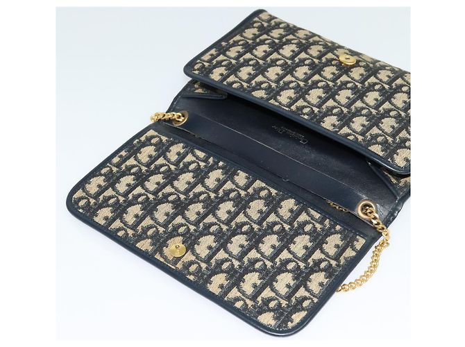 Borsa a spalla in tela Trotter Christian Dior blu Auth ep8112 Blu navy - vista 10