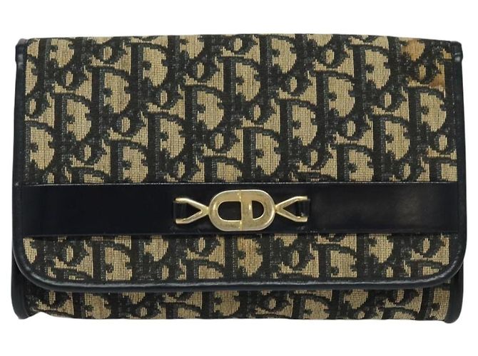 Borsa a spalla in tela Trotter Christian Dior blu Auth ep8112 Blu navy - vista 13