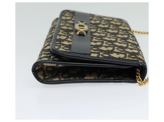Borsa a spalla in tela Trotter Christian Dior blu Auth ep8112 Blu navy - vista 4