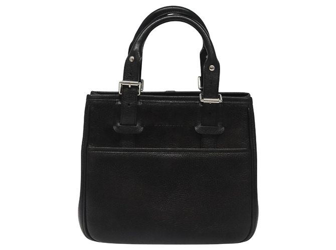Borsa a mano in pelle nera Burberry Auth am8014 Nero - vista 13