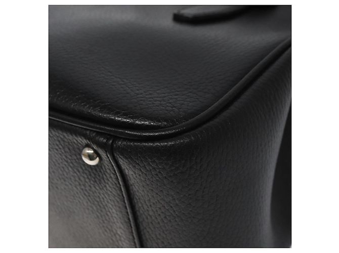 Borsa a mano in pelle nera Burberry Auth am8014 Nero - vista 15