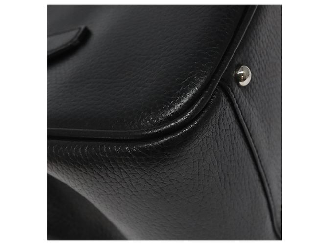 Borsa a mano in pelle nera Burberry Auth am8014 Nero - vista 16