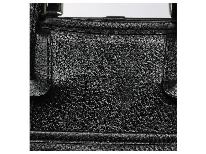 Borsa a mano in pelle nera Burberry Auth am8014 Nero - vista 17