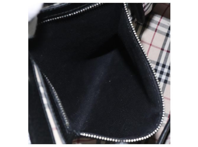 Borsa a mano in pelle nera Burberry Auth am8014 Nero - vista 20
