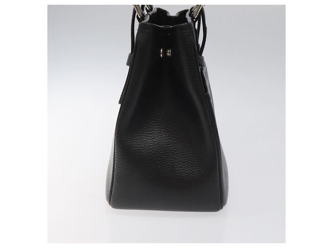 Borsa a mano in pelle nera Burberry Auth am8014 Nero - vista 3