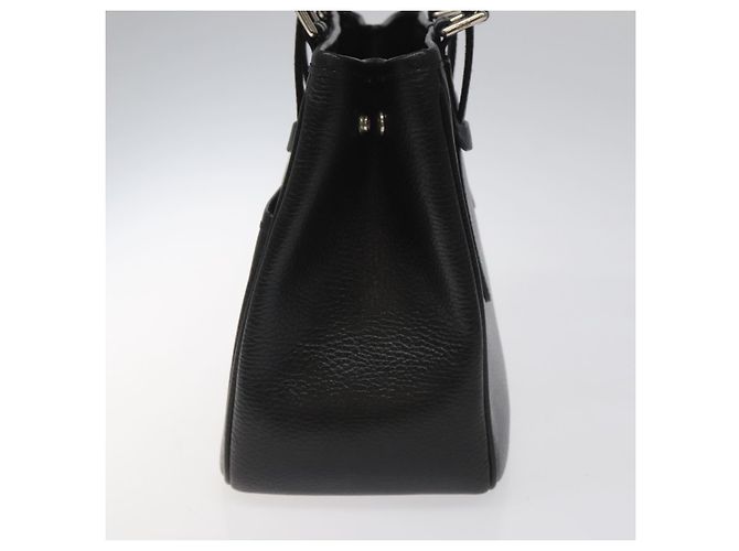 Borsa a mano in pelle nera Burberry Auth am8014 Nero - vista 4