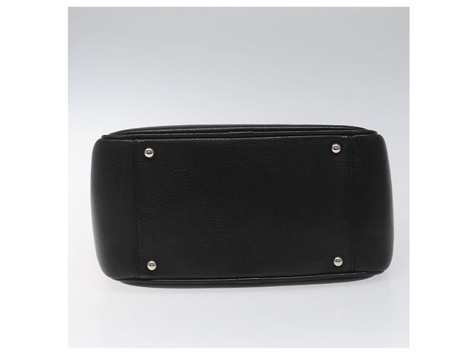 Borsa a mano in pelle nera Burberry Auth am8014 Nero - vista 5
