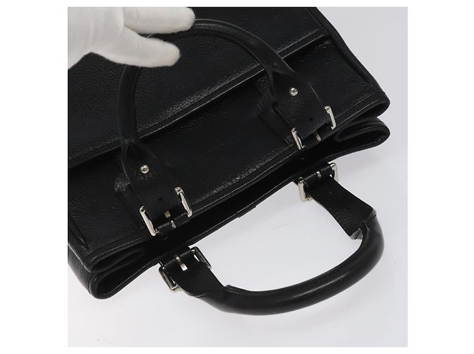 Borsa a mano in pelle nera Burberry Auth am8014 Nero - vista 6