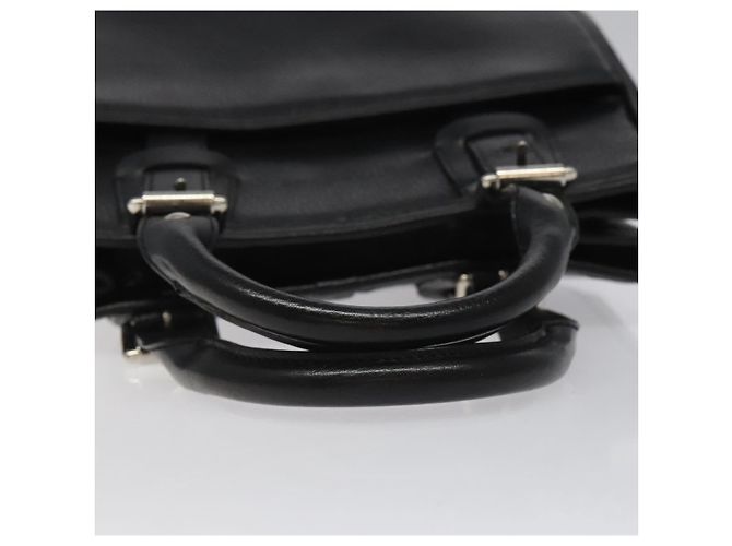 Borsa a mano in pelle nera Burberry Auth am8014 Nero - vista 7