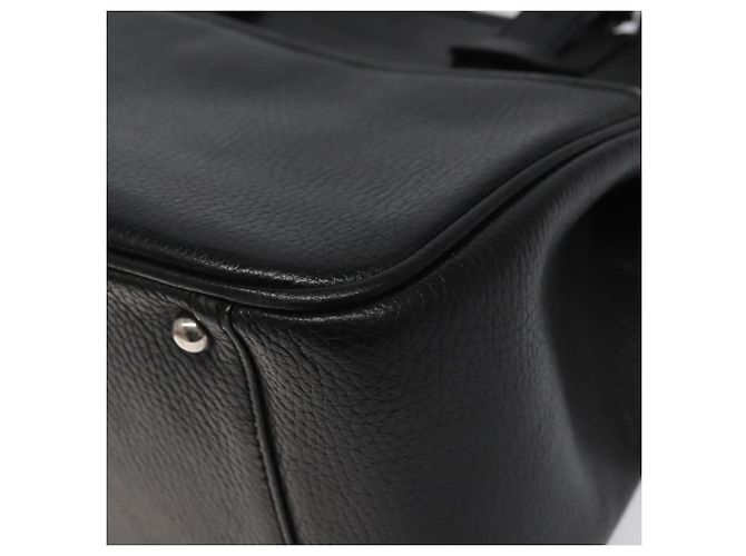 Borsa a mano in pelle nera Burberry Auth am8014 Nero - vista 9