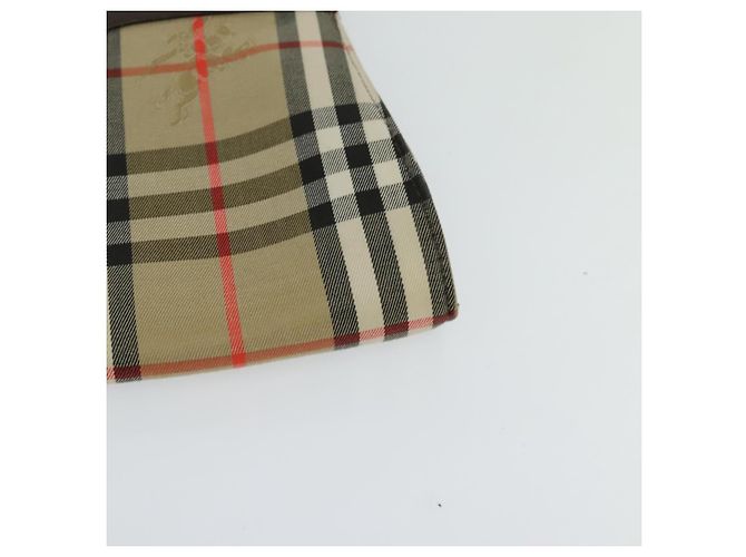 Autre Marque Borsa a spalla Burberrys Nova Check in tela beige oro Auth BA777 D'oro - vista 15