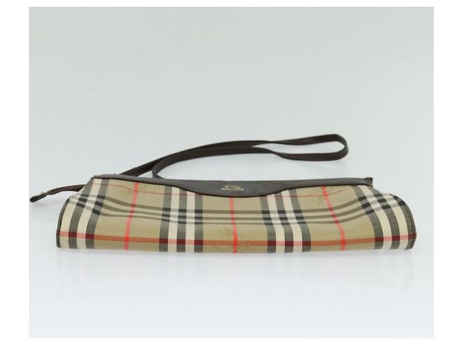 Autre Marque Borsa a spalla Burberrys Nova Check in tela beige oro Auth BA777 D'oro - vista 5