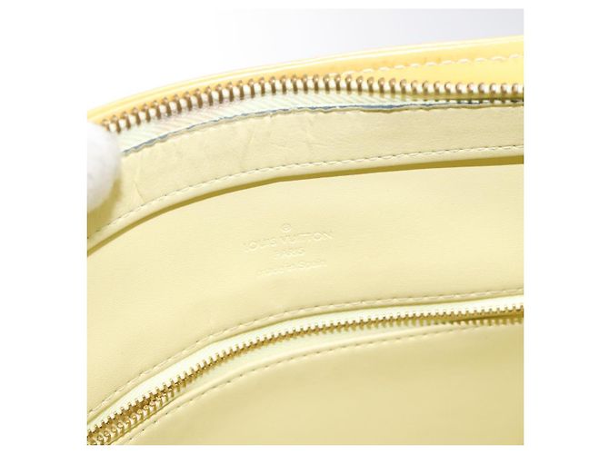 LOUIS VUITTON Borsa a Mano Monogram Vernis Houston Giallo Lime M91055 LV Auth ki5489 D'oro - vista 10