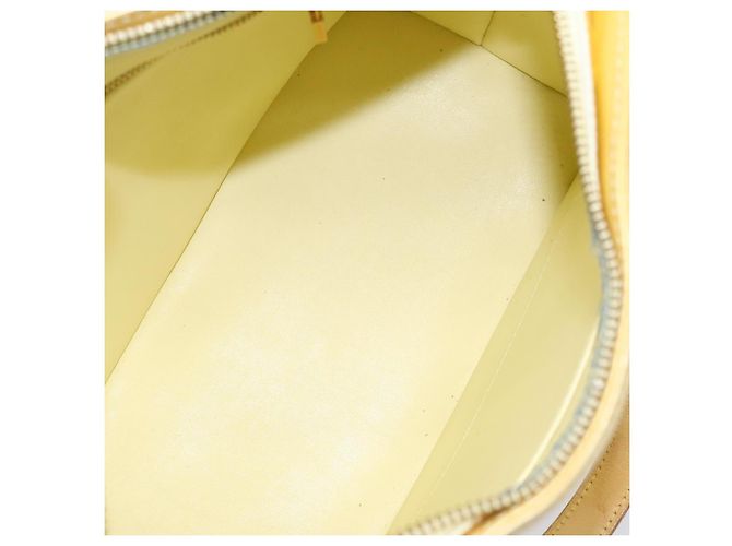 LOUIS VUITTON Borsa a Mano Monogram Vernis Houston Giallo Lime M91055 LV Auth ki5489 D'oro - vista 11