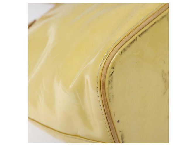 LOUIS VUITTON Borsa a Mano Monogram Vernis Houston Giallo Lime M91055 LV Auth ki5489 D'oro - vista 16
