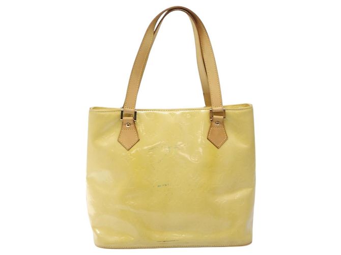 LOUIS VUITTON Borsa a Mano Monogram Vernis Houston Giallo Lime M91055 LV Auth ki5489 D'oro - vista 2
