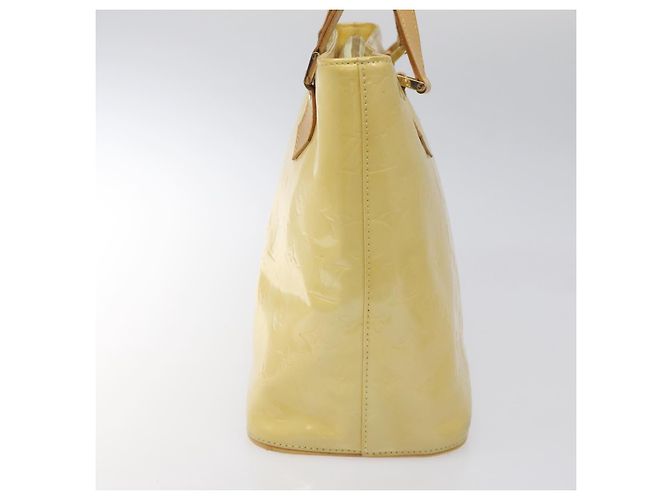 LOUIS VUITTON Borsa a Mano Monogram Vernis Houston Giallo Lime M91055 LV Auth ki5489 D'oro - vista 3