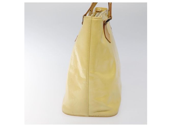 LOUIS VUITTON Borsa a Mano Monogram Vernis Houston Giallo Lime M91055 LV Auth ki5489 D'oro - vista 4
