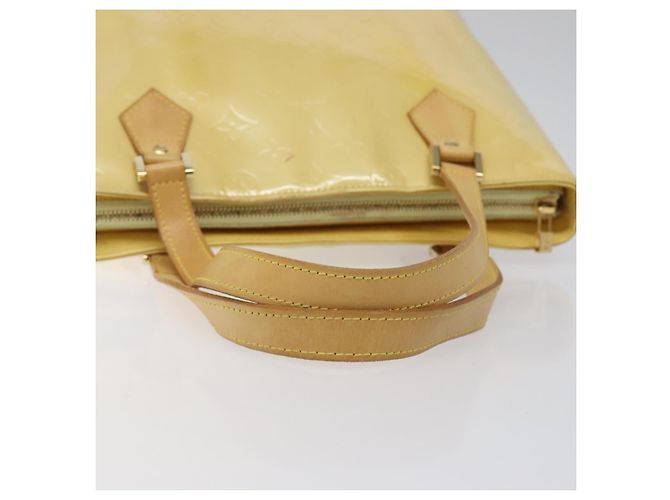 LOUIS VUITTON Borsa a Mano Monogram Vernis Houston Giallo Lime M91055 LV Auth ki5489 D'oro - vista 7