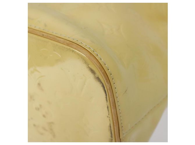 LOUIS VUITTON Borsa a Mano Monogram Vernis Houston Giallo Lime M91055 LV Auth ki5489 D'oro - vista 9